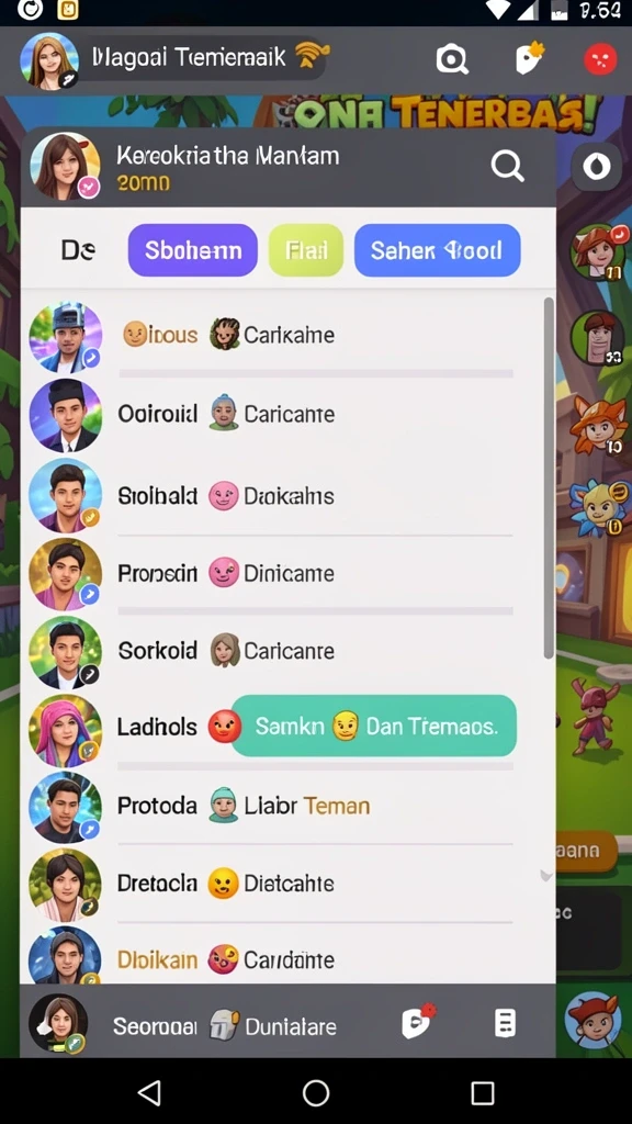 mamen123 - Tampilan menu utama yang menarik dengan pilihan level.