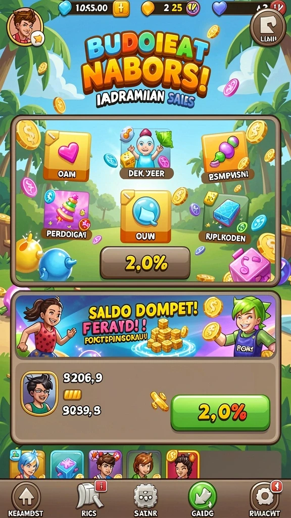 ocatoto - Screenshot menunjukkan karakter utama dalam misi petualangan.
