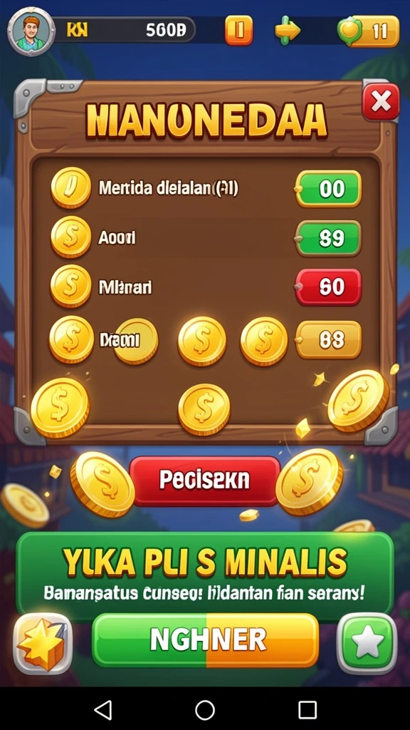putarmega - Tampilan awal yang menarik dan intuitif.